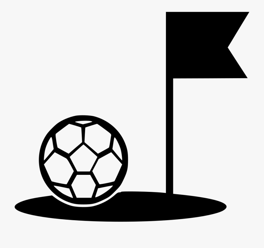 Foot Field Soccer Flag Border Game - Ball, Transparent Clipart
