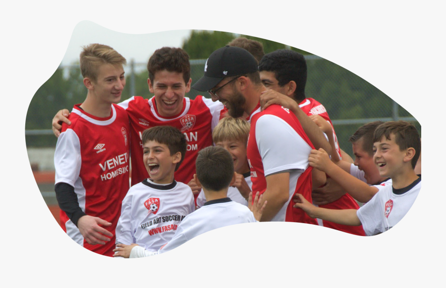 Soccer Players Celebrating A Goal - Soccer Player, Transparent Clipart