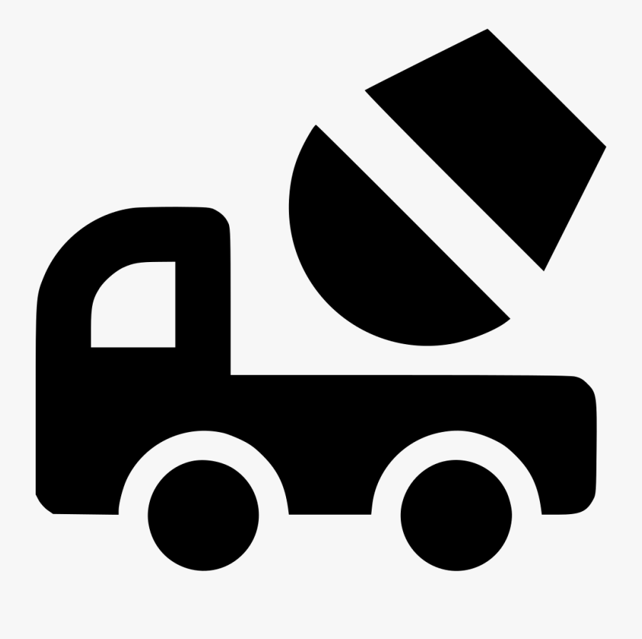 Truck Cement Mixer, Transparent Clipart