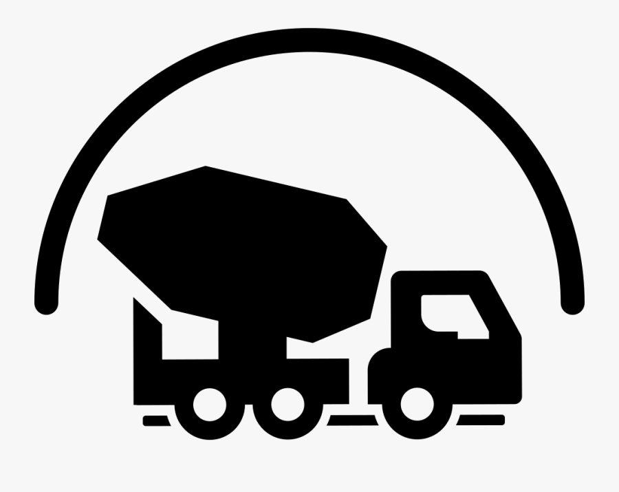 Cement Truck - White Cement Truck Icon, Transparent Clipart