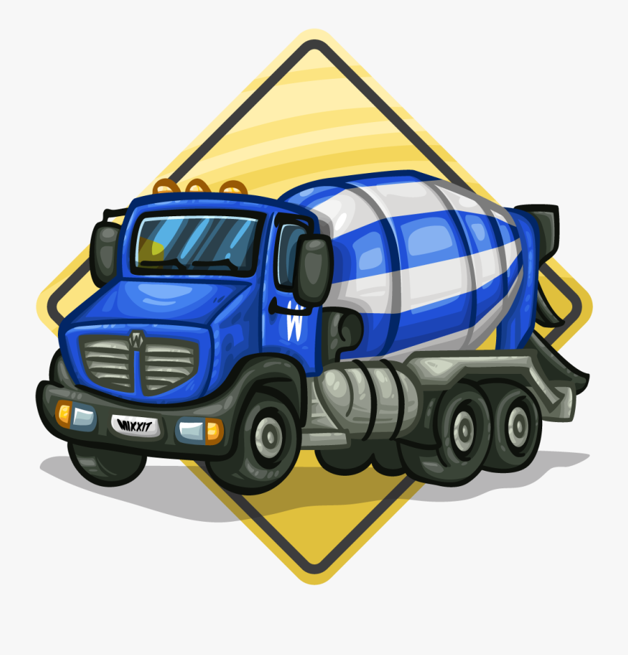 Concrete Mixer, Transparent Clipart