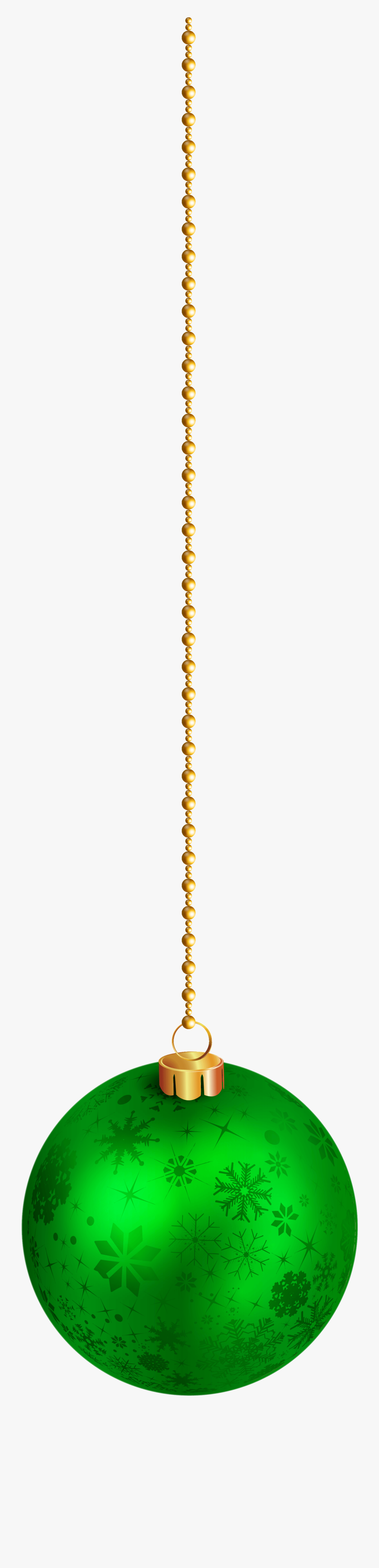 Hanging Green Christmas Ball Png Clipart Image - Chain, Transparent Clipart