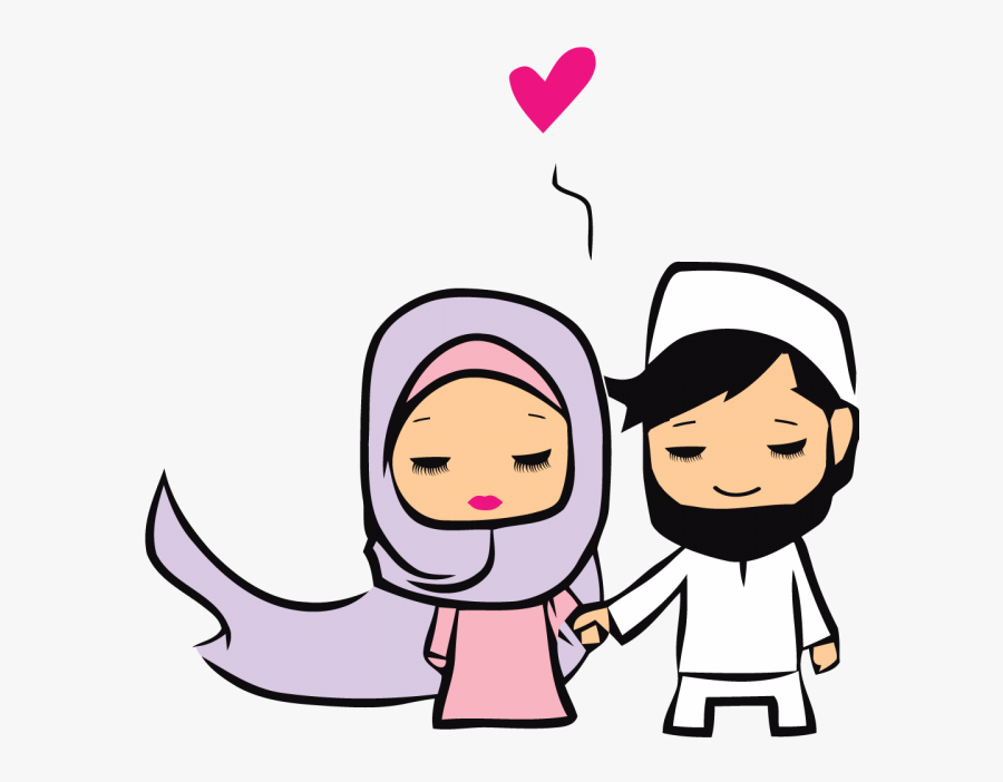 Private Match Making What Is It All About - Muslim Couple Wedding Cartoon, Transparent Clipart