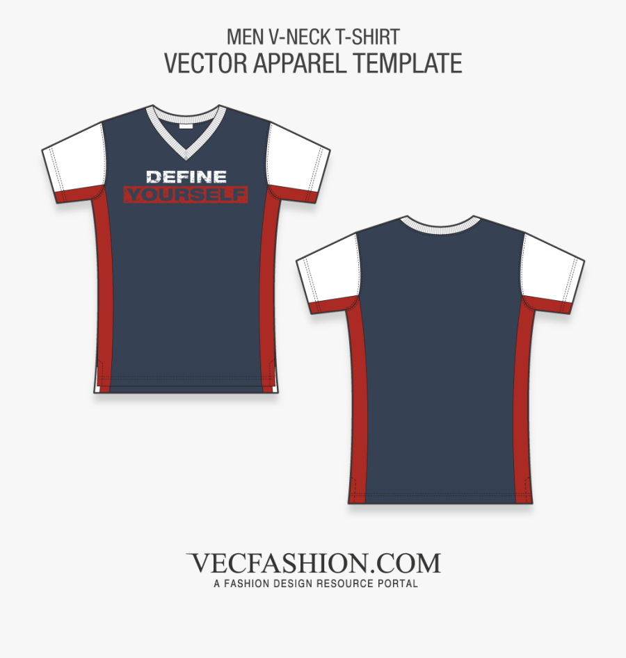 Vector Tee Jersey Shirt - Track Pants Template, Transparent Clipart