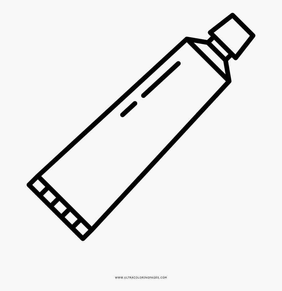 Toothpaste Coloring Page - Pasta De Dientes Para Dibujar, Transparent Clipart