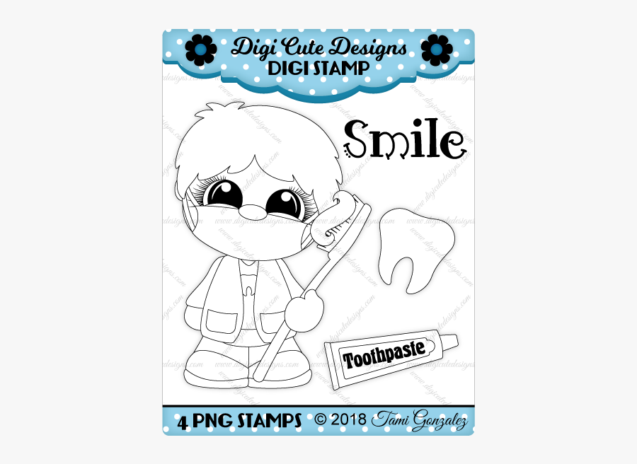 Dentist Cutie Digi Stamp-dentist, Tooth, Toothpaste, - Independence Day, Transparent Clipart