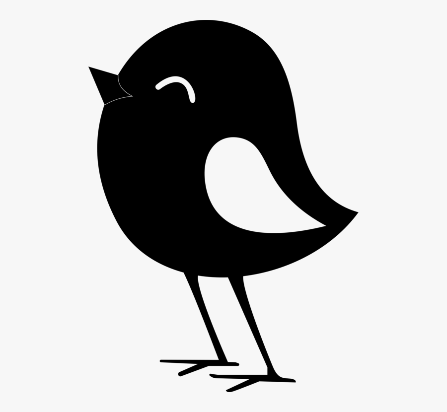 Line Art,art,blackandwhite - Little Chick Silhouette, Transparent Clipart