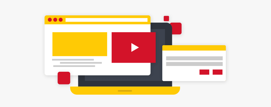 Youtube Advertising Illustration, Transparent Clipart