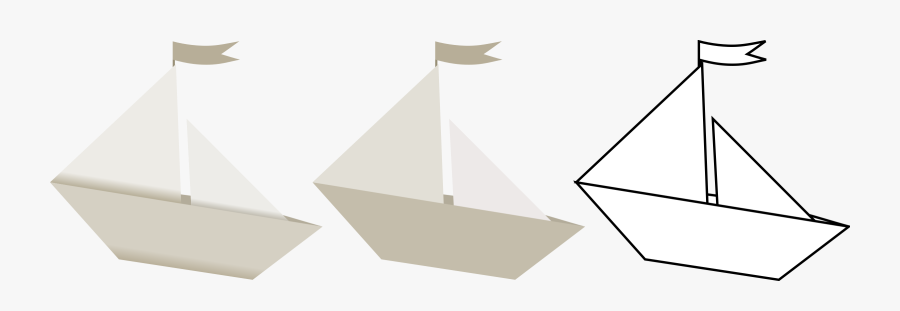 More Paper Boats Clip Arts - Paper Boat Different Style, Transparent Clipart