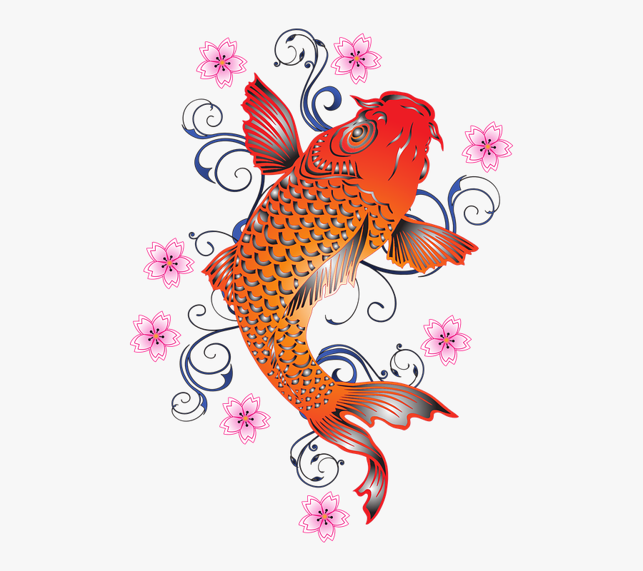 Koi Fish Clip Art, Transparent Clipart