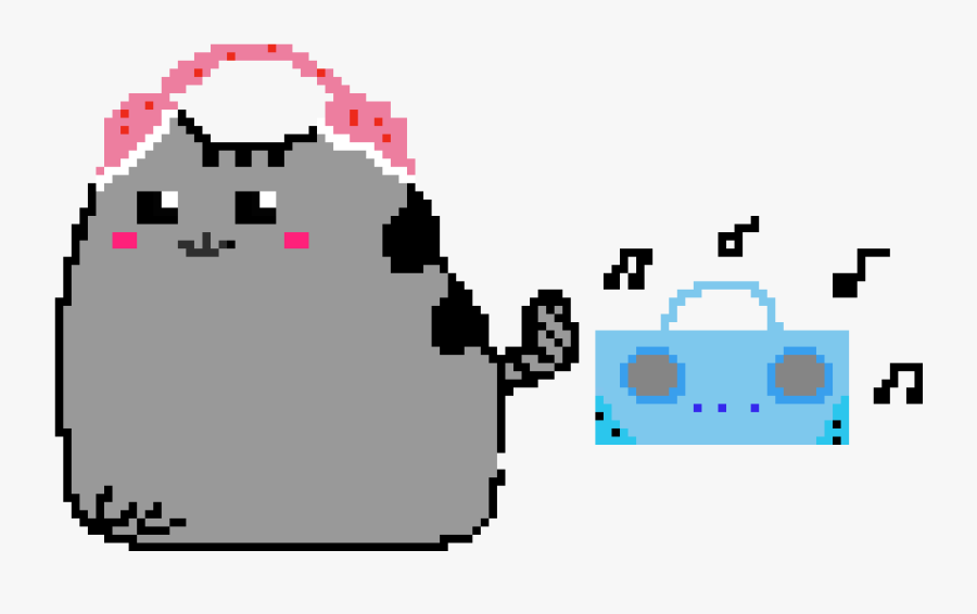 Pixel Art Pusheen, Transparent Clipart