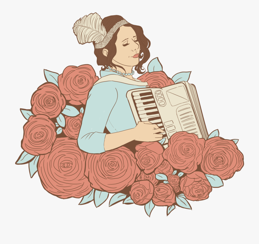 A Brown Haired White Lady With A White Feather In A - Illustration, Transparent Clipart