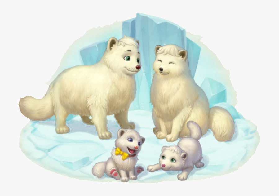 Township Wiki - Arctic Fox Family Cartoon, Transparent Clipart