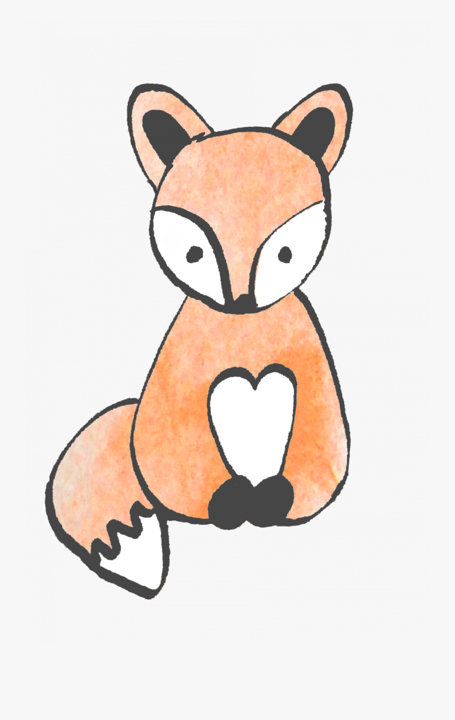 Cute Simple Fox Drawing Arctic Drawing Simple Fox Drawing - Woodland Themed Baby Shower Free Printables, Transparent Clipart