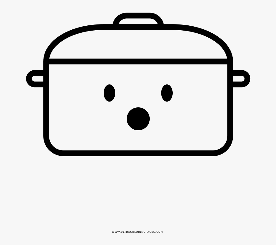Cooking Pot Coloring Page - Coloring Book, Transparent Clipart