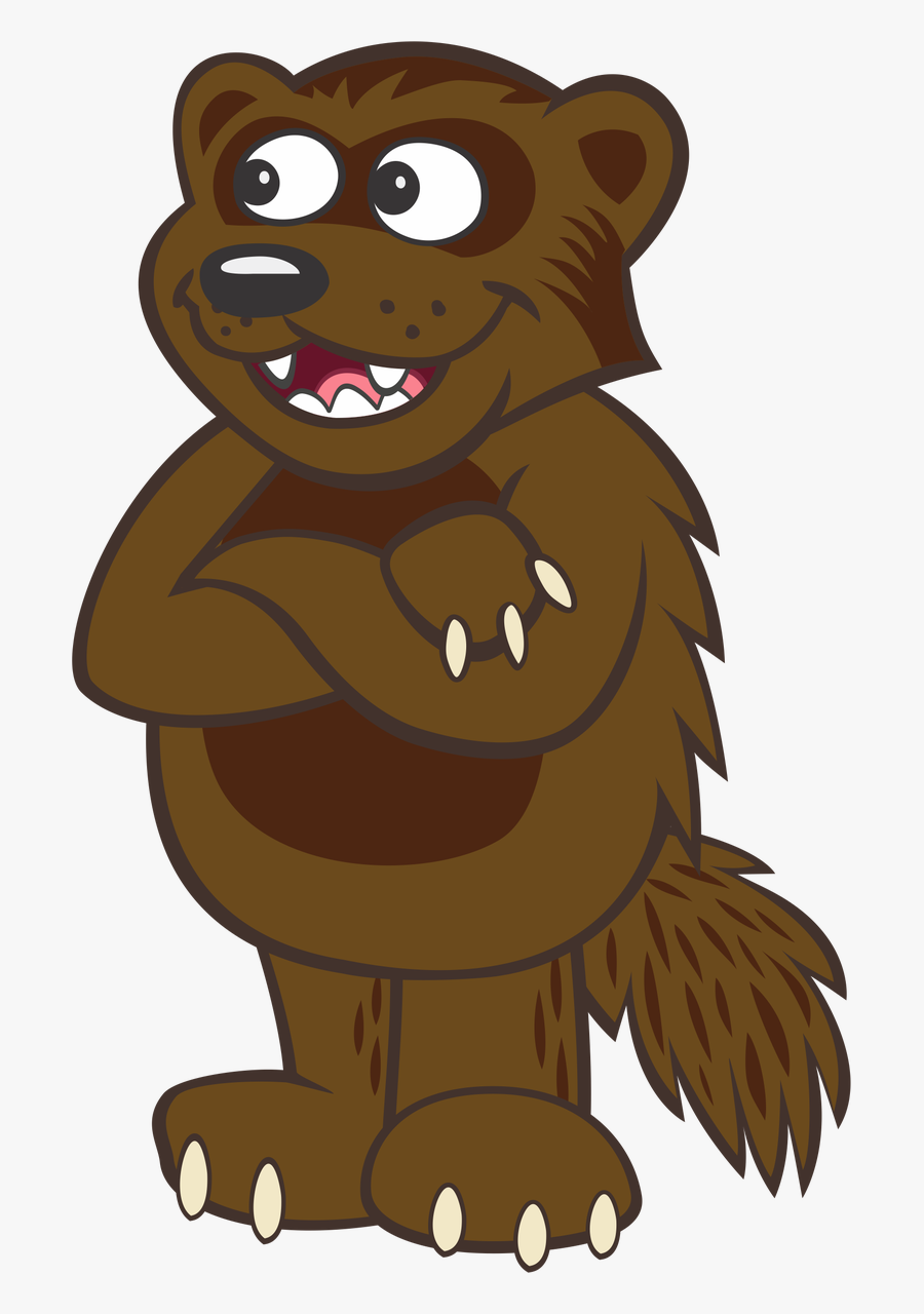 Wolverine Clipart Animal Face - Cartoon Bear And Wolverine, Transparent Clipart