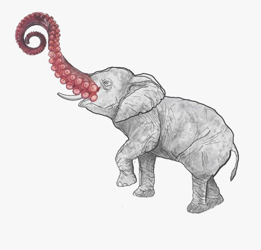 #elephant #tentacle #freetoedit - Indian Elephant, Transparent Clipart