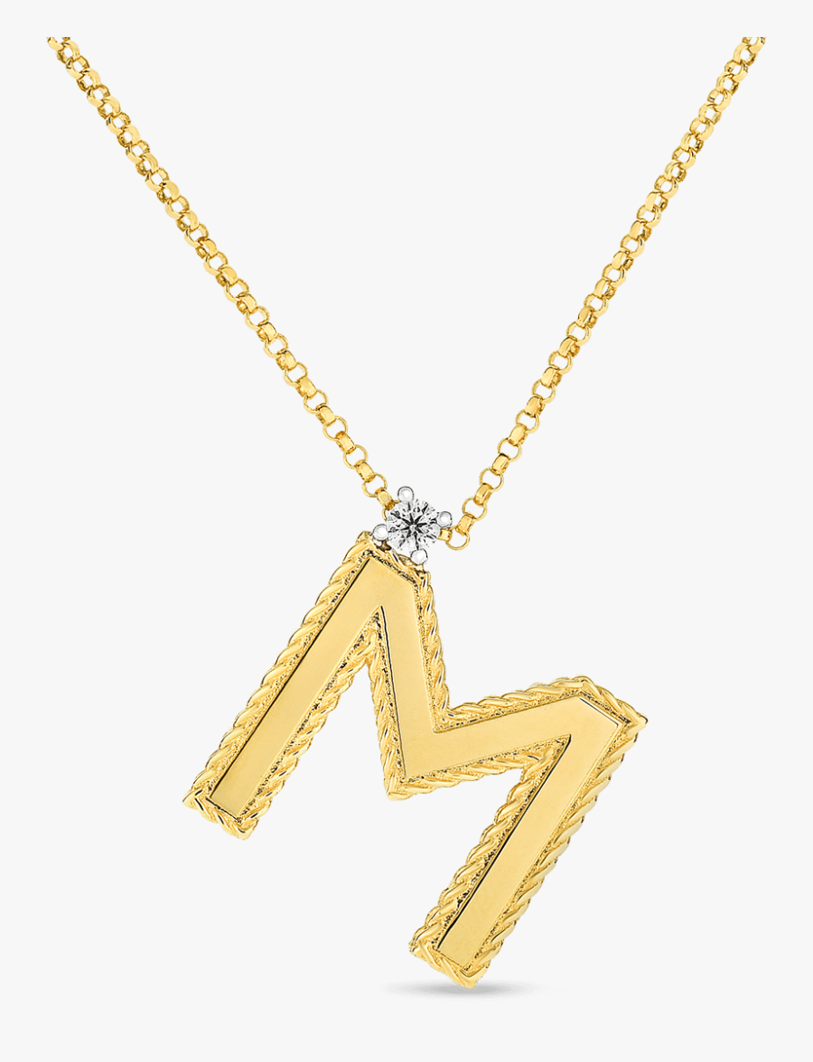 Gold Jewellery Earring Pendant Necklace Colored Clipart - Roberto Coin Letter Necklace Gold, Transparent Clipart