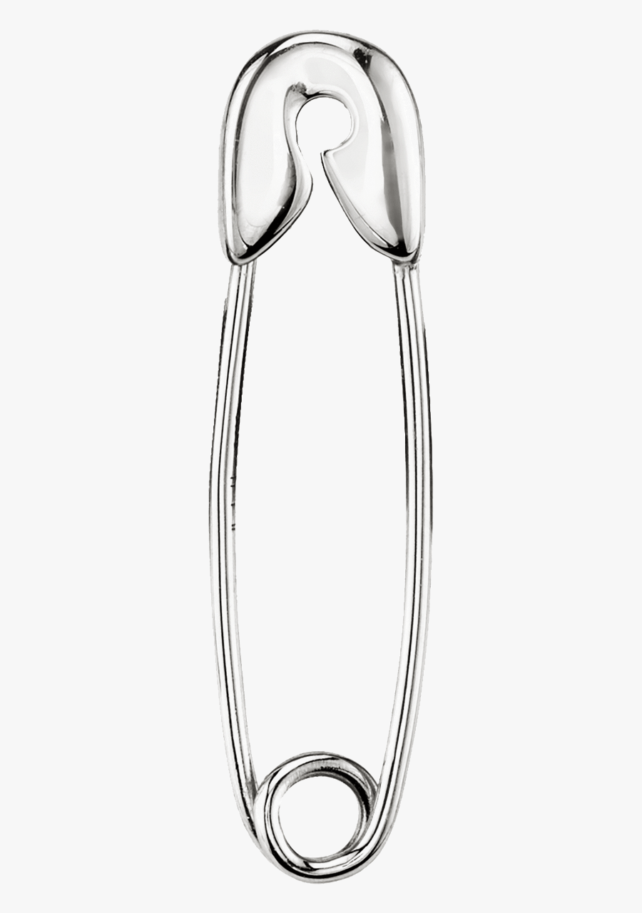 Medium Safety Pin Earring - Line Art, Transparent Clipart