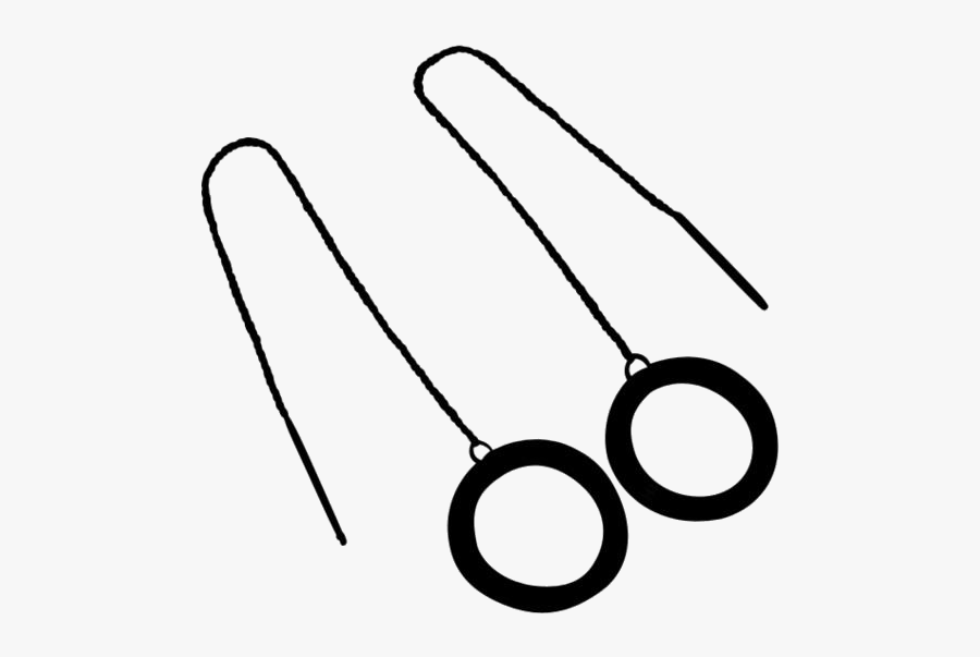 Transparent Vintage Threader Earrings Clipart - Circle, Transparent Clipart