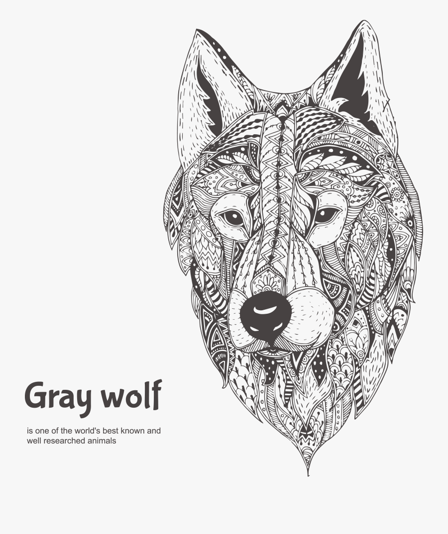 Drawing Illustration Animal - Drawing Pictures Wolf Face, Transparent Clipart
