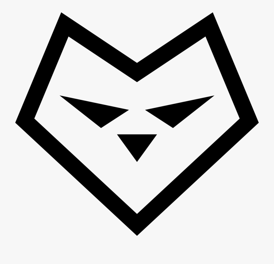 Heart Shaped Wolf Face - Wolf Png Face Logo, Transparent Clipart