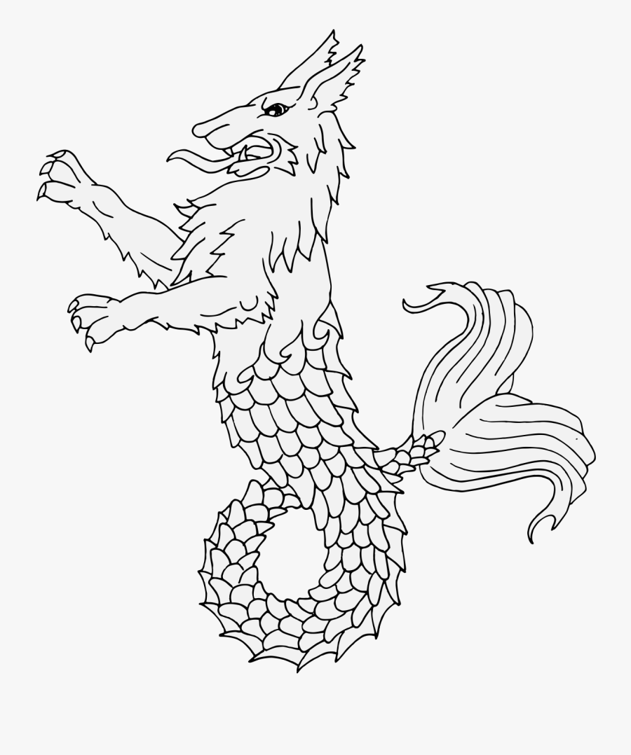 Sea Wolf Heraldry, Transparent Clipart