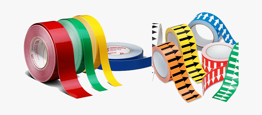 Brady Fire Protection Self - Pipe Arrow Banding Tape, Transparent Clipart