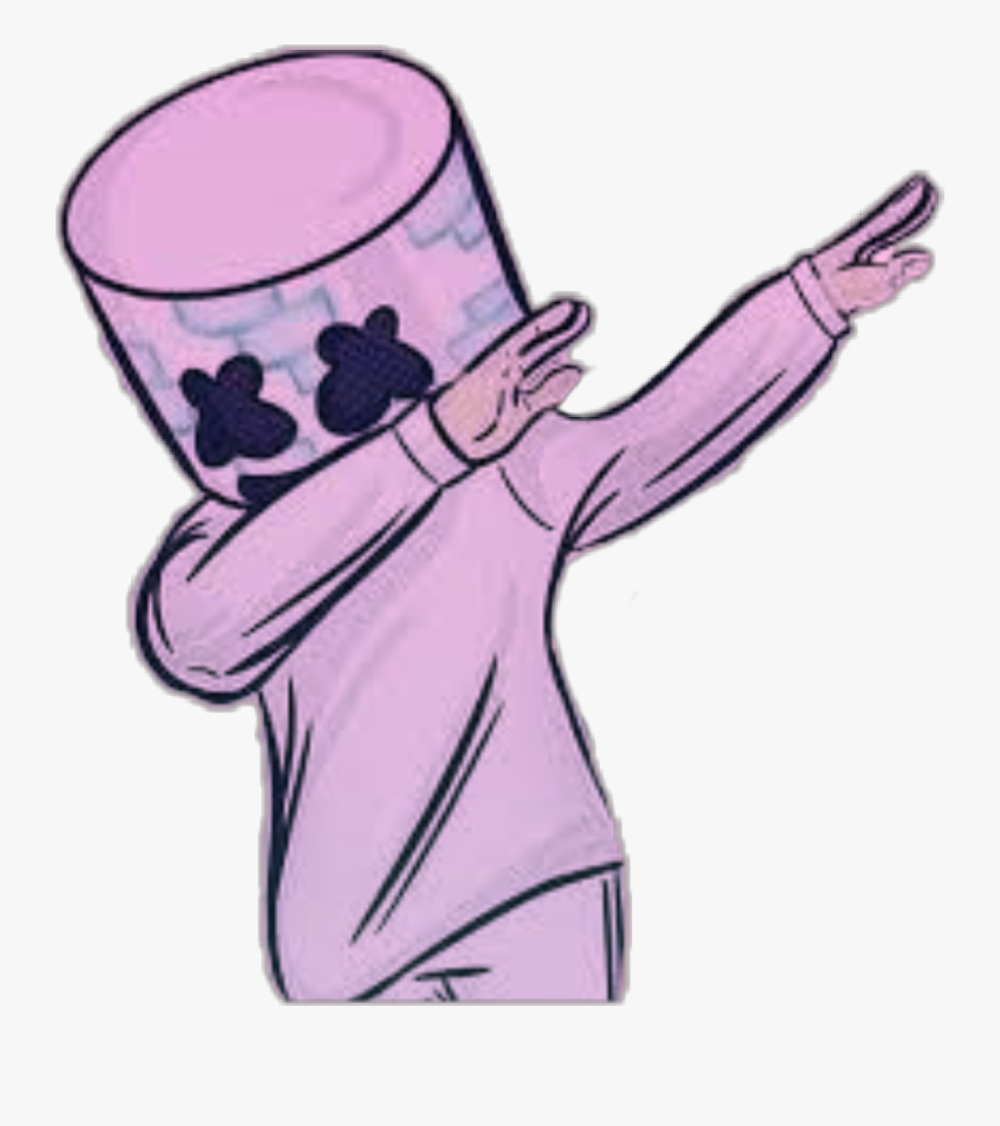 #marshmellow #dab #dabonthehaters #pink #aesthetic - Imagenes De Marshmello En Animado, Transparent Clipart