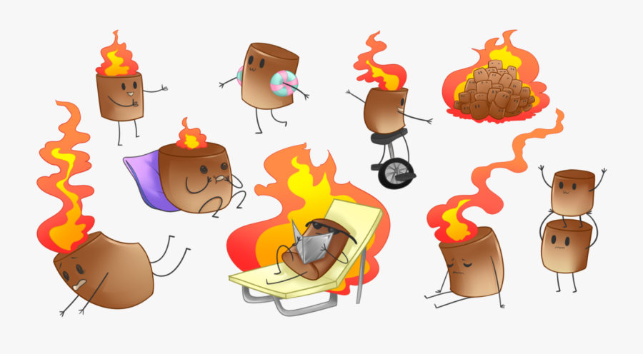 Smores Vector Toasted Marshmallow - Cartoon, Transparent Clipart