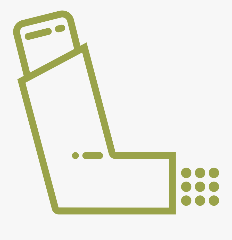 Puffer Asthma Black And White, Transparent Clipart