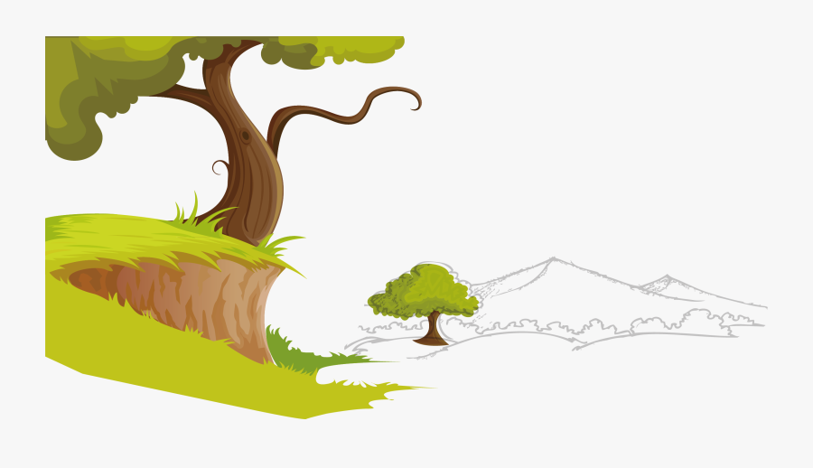 Tree Grass Spring Poster Material - Animated Birthday Invitation, Transparent Clipart