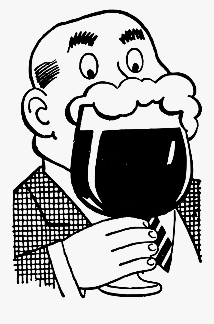 Emotion,hairstyle,art - Retro Beer Png, Transparent Clipart