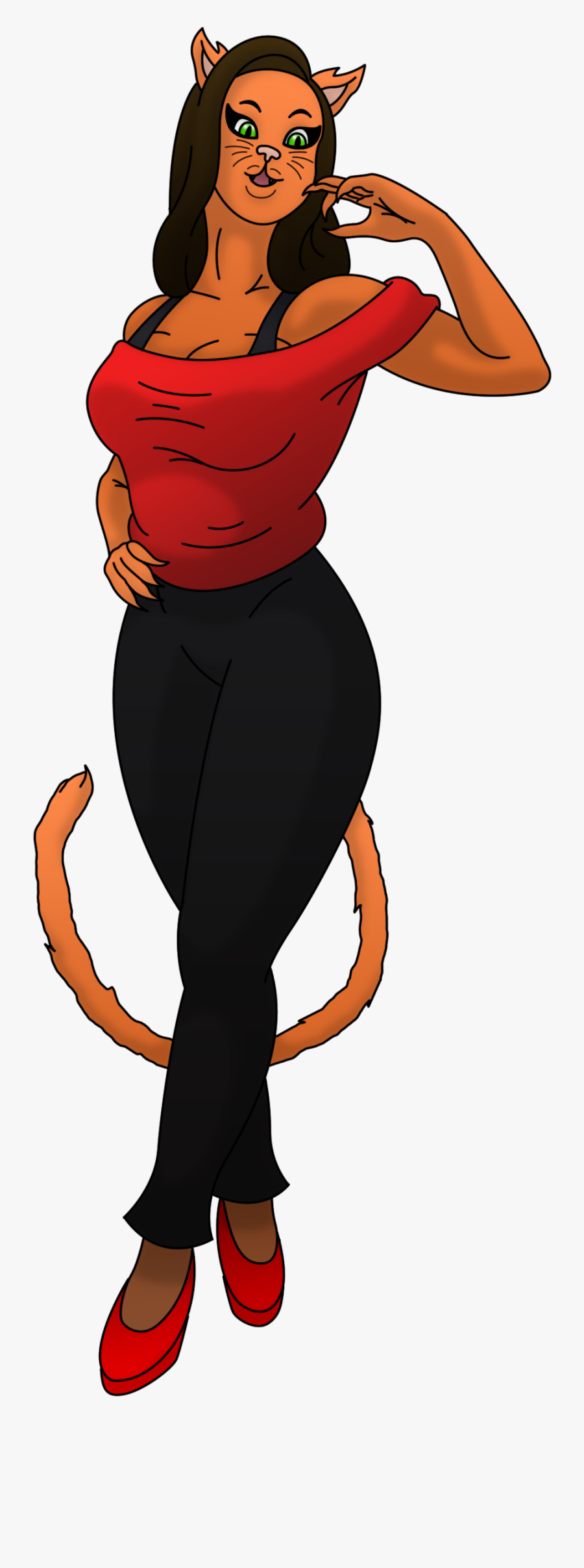 Purrcy - Summer Clothes - Cartoon, Transparent Clipart