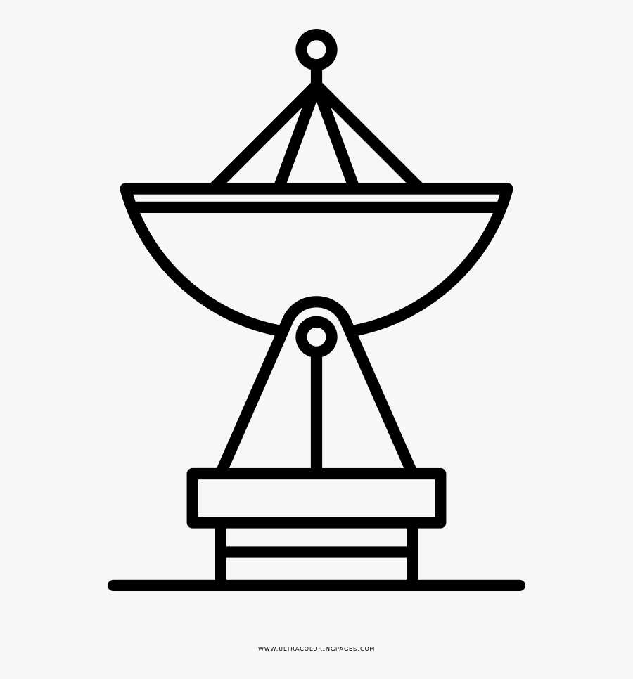 Radar Coloring Page - Icon, Transparent Clipart