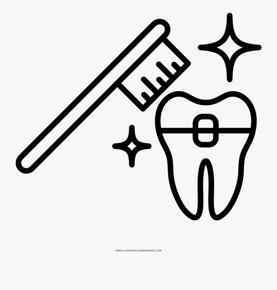 Dental Hygiene Coloring Page - Dental Hygienists Png, Transparent Clipart