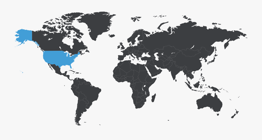 Transparent Map Of Usa Png - World Map, Transparent Clipart