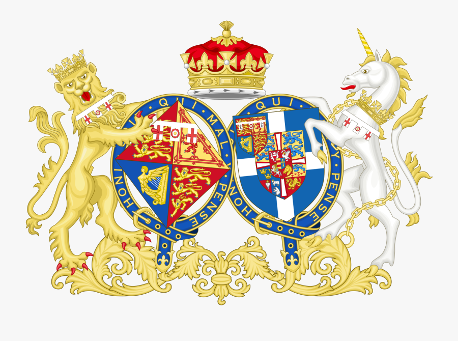 The Coat Of Arms Of Elizabeth And Philip, Combined - Coat Of Arms Women, Transparent Clipart