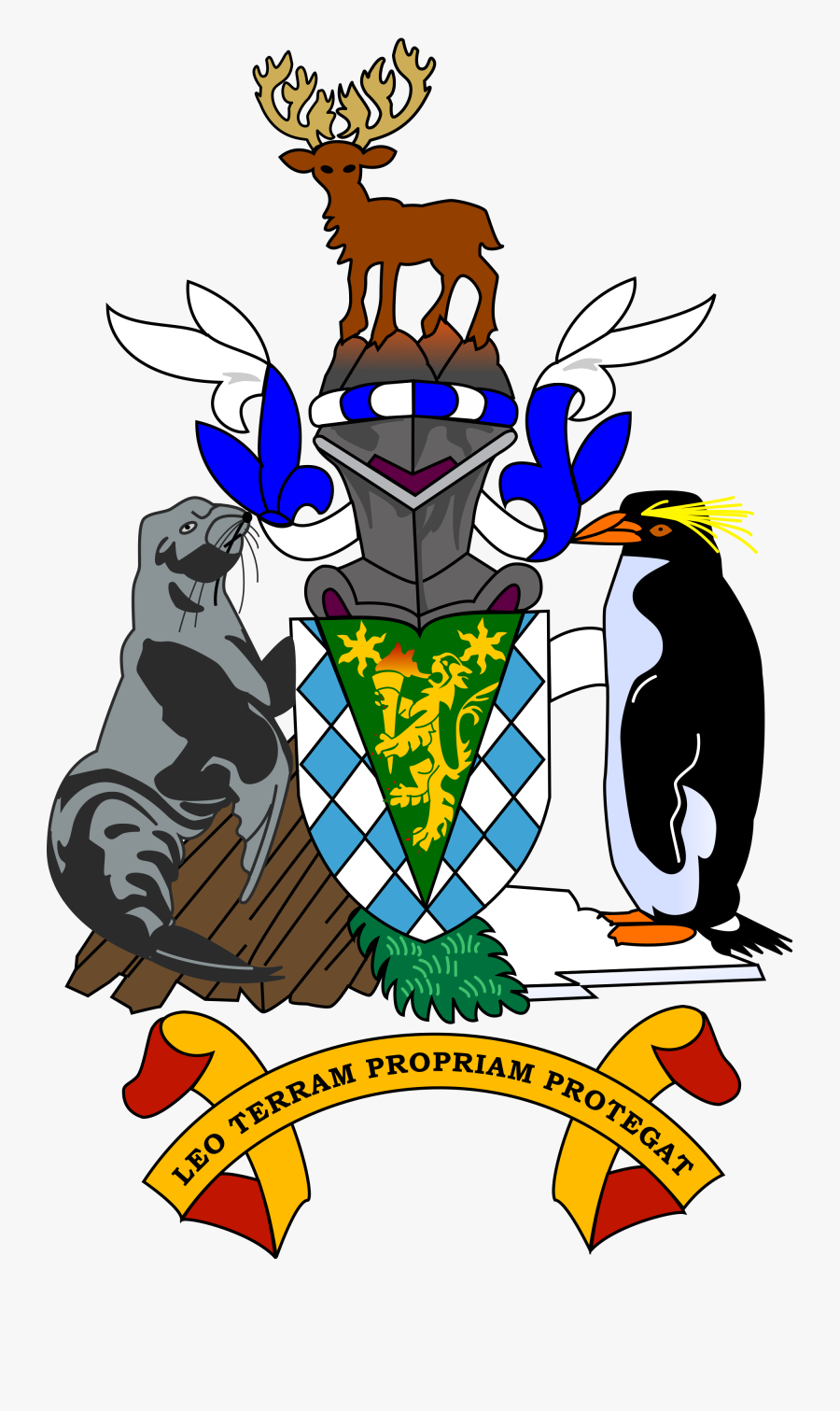 Torch Clipart Coat Arm - South Georgia And The South Sandwich Islands Flag, Transparent Clipart