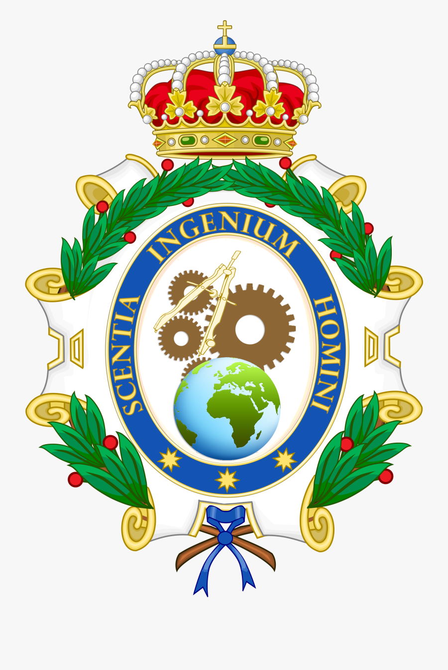 Coat Of Arms Of The Spanish Royal Academy Of Engineering - Royal Spanish Academy, Transparent Clipart