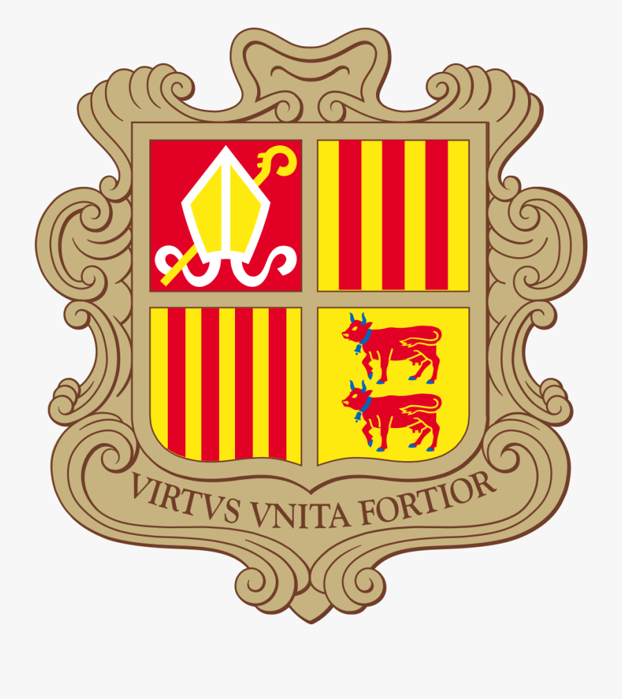 Coat Of Arms Of Andorra - Andorra Coat Of Arms, Transparent Clipart