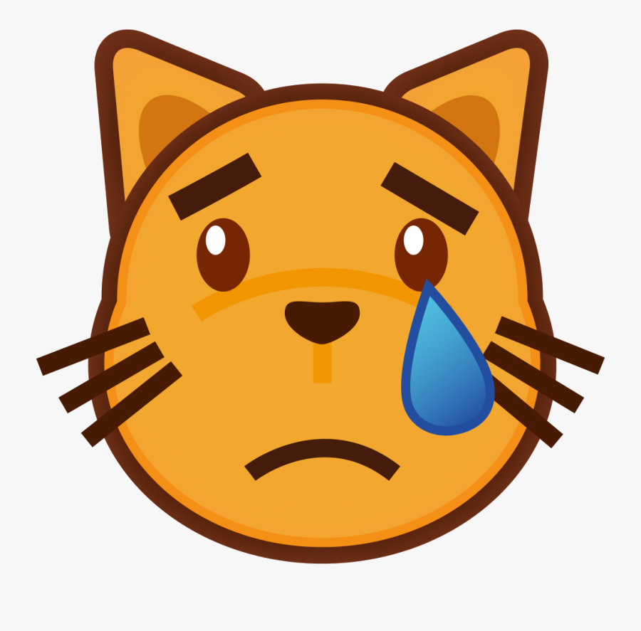 Peo-crying Cat Face - Cat Open Mouth Clipart, Transparent Clipart