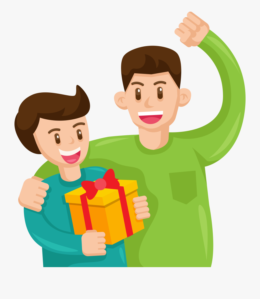 Hand Drawn Cartoon Father S Day Decoration Vector Clipart - Cartoon, Transparent Clipart