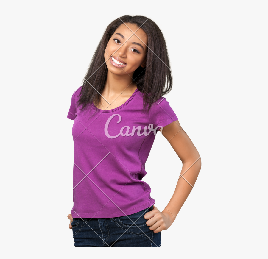 Clip Art Girl Hands On Hips - Girl, Transparent Clipart