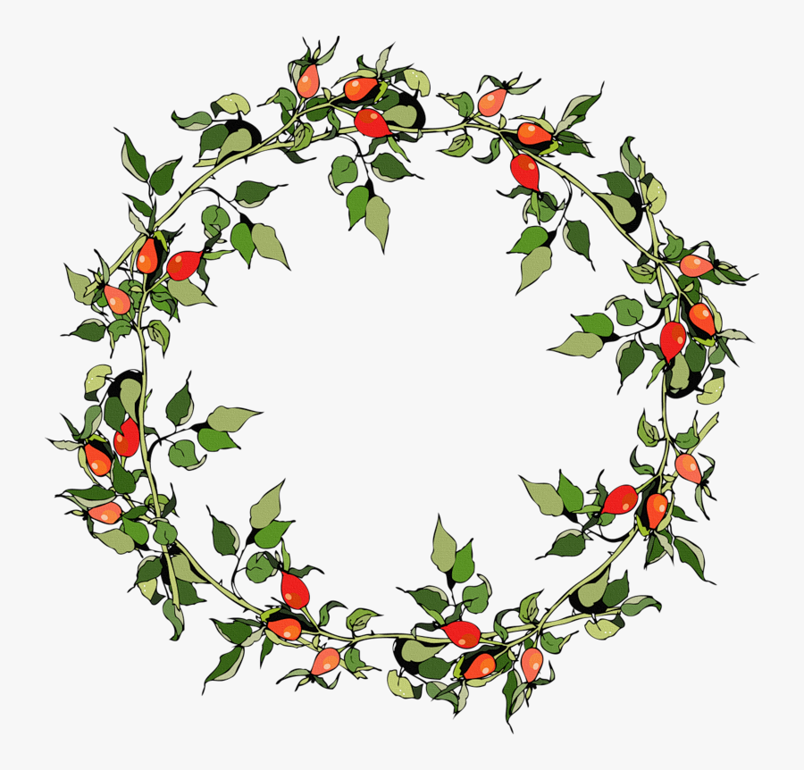Holly Clipart Winterberry - Christmas Frames Vector, Transparent Clipart