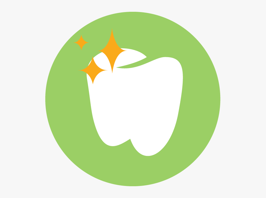 Happy Tooth Icon - Circle, Transparent Clipart