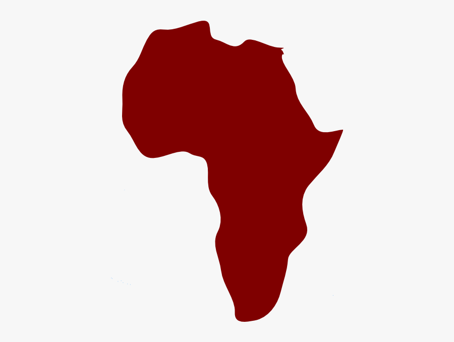 Red Map Of Africa, Transparent Clipart