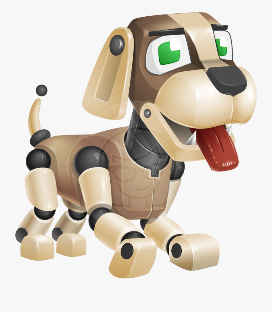 Transparent Dog Ear Clipart - Cartoon Robot Police Dog, Transparent Clipart