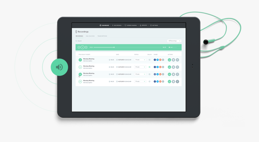 Free Conference Call Recording - Tablet Computer, Transparent Clipart