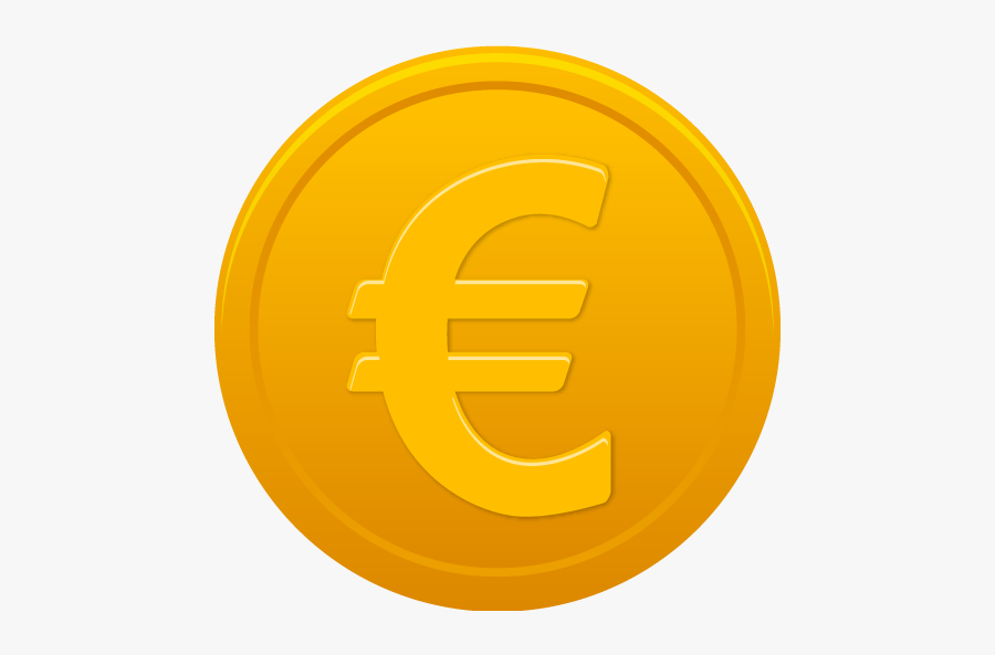 Round Euro Symbol Png Clipart - Coin Euro Icon, Transparent Clipart
